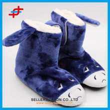 Ladies super soft animal style flannel slipper warm fuzzy indoor slipper boot